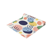 Printify eco-friendly table runner with colorful abstract floral pattern for kitchen accessories