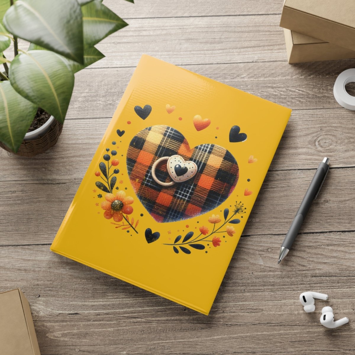 Warm Heart Hardcover Notebook with Puffy Covers