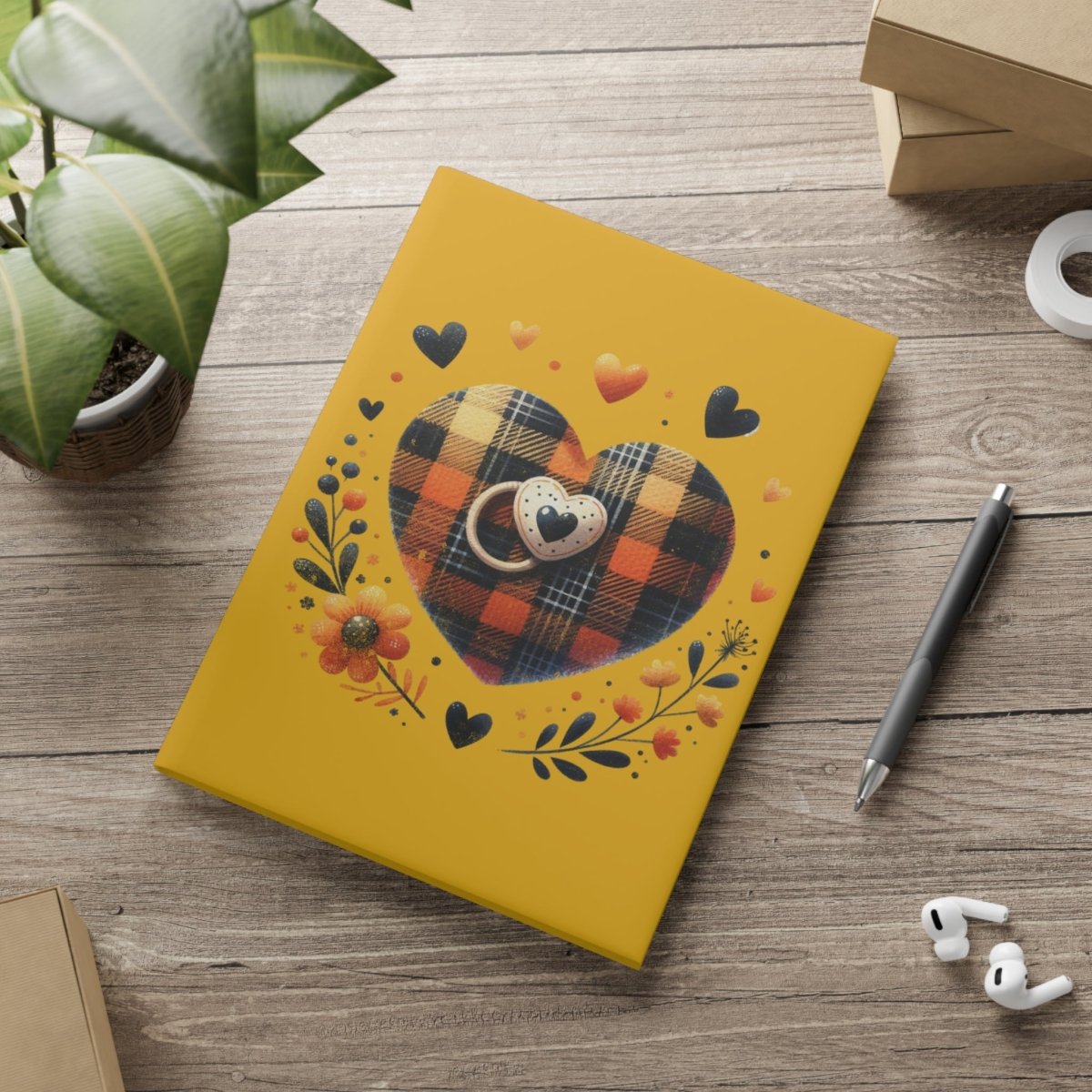 Warm Heart Hardcover Notebook with Puffy Covers