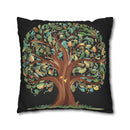 Whispering Woods Faux Suede Square Pillowcase