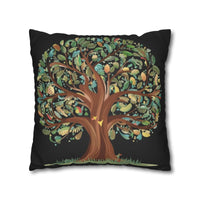 Whispering Woods Faux Suede Square Pillowcase