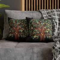 Whispering Woods Faux Suede Square Pillowcase