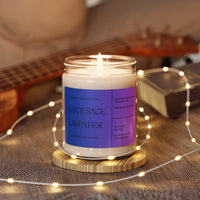 White Sage + Lavender Scented Soy Candle