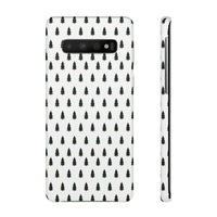 Printify winter forest snap case with green pine tree pattern for phone protection