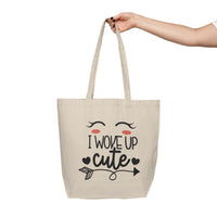 Woke Up Cute Canvas Big Tote Bag