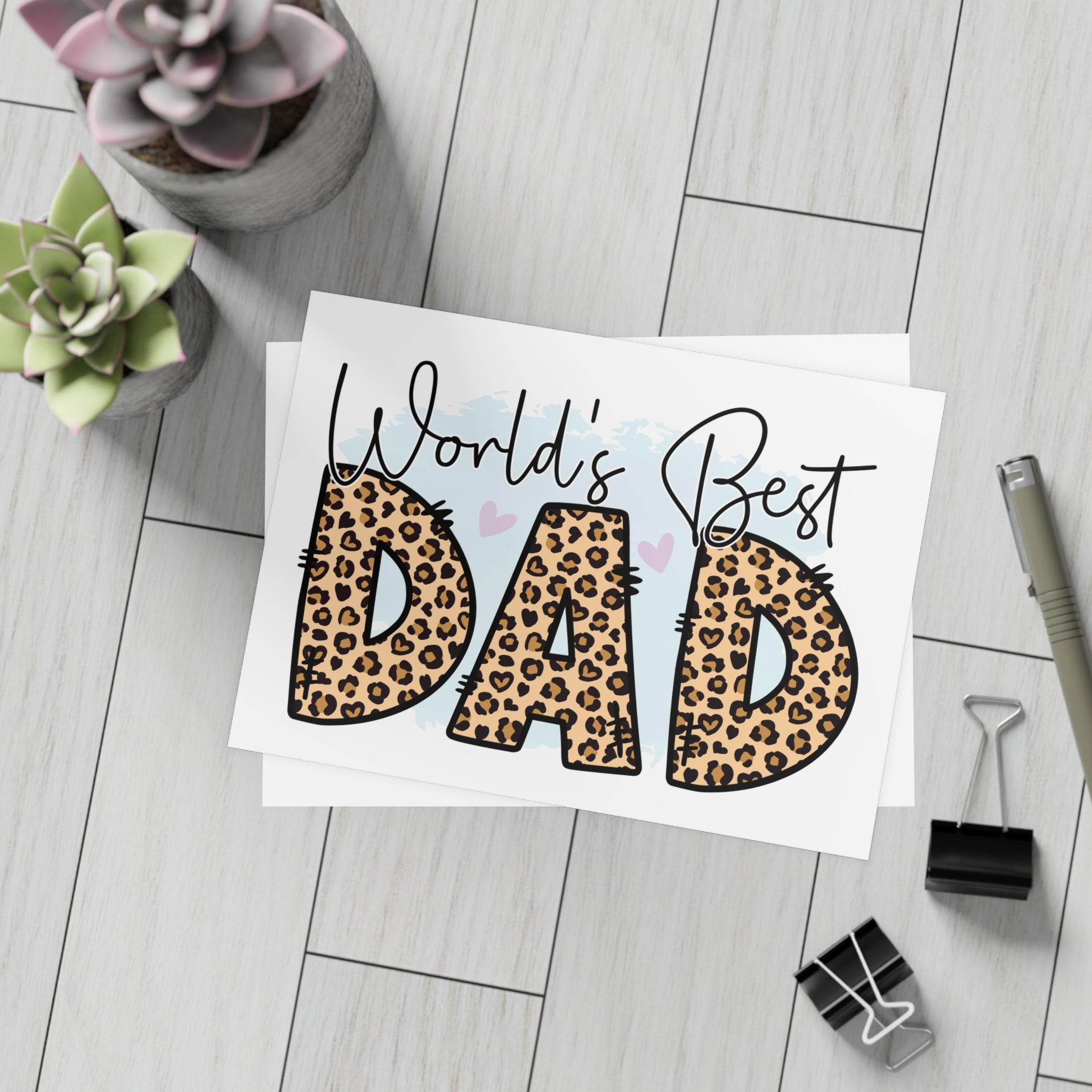 World's Best Dad Postcard Bundles-Envelopes Included