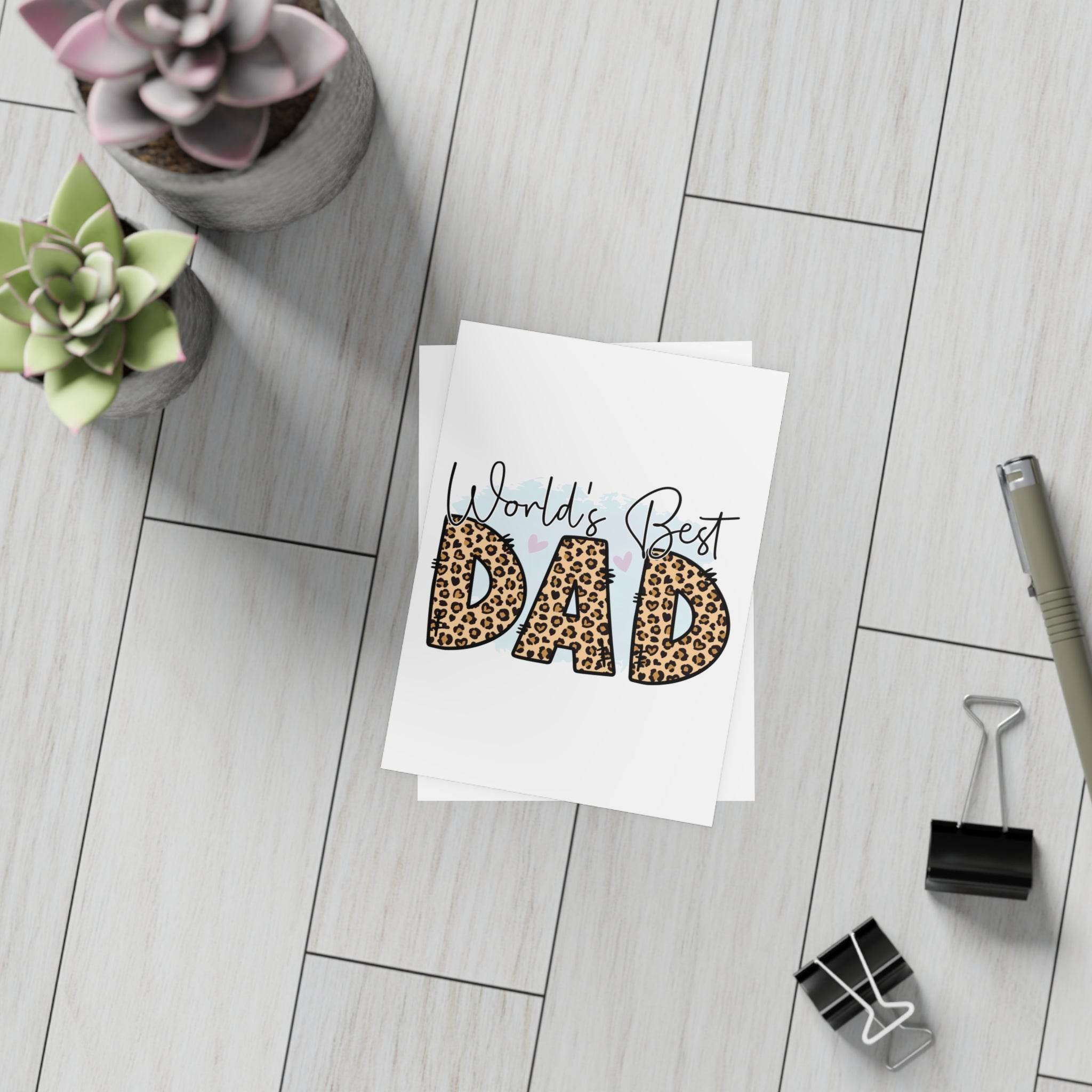 World's Best Dad Postcard Bundles-Envelopes Included
