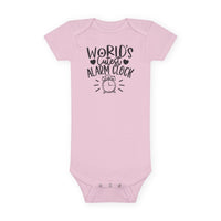 World's Cutest Alarm Clock Baby Short Sleeve Onesie®